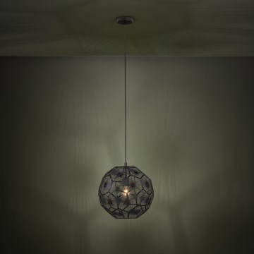 Eglo - Luster na lanku 1xE27/60W/230V pr. 41 cm čierna