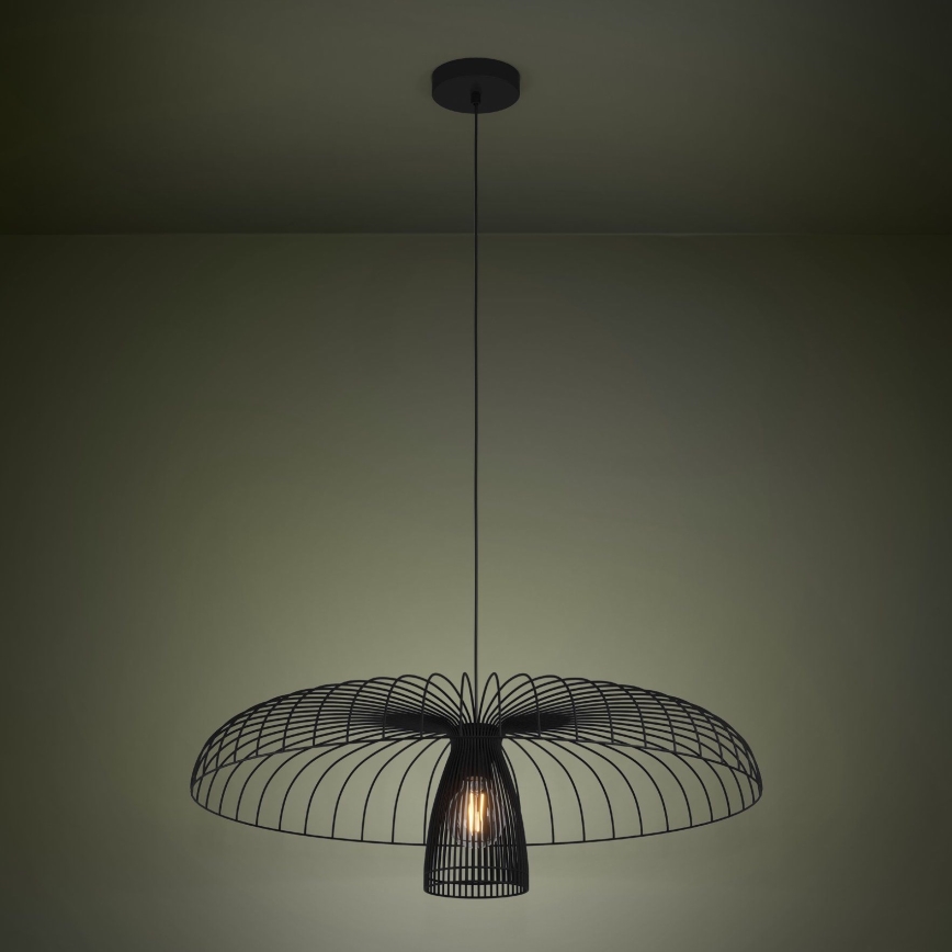 Eglo - Luster na lanku 1xE27/60W/230V pr. 77 cm čierna