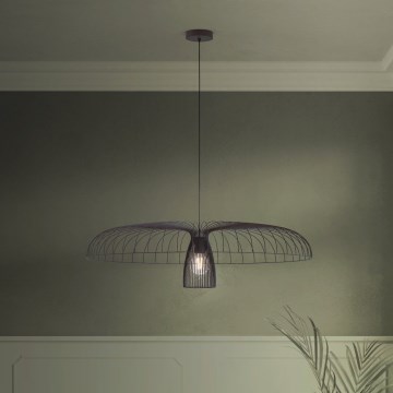 Eglo - Luster na lanku 1xE27/60W/230V pr. 98,5 cm čierna