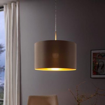 Eglo - Luster na lanku 1xE27/60W/230V taupe