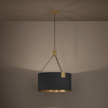 Eglo - Luster na lanku 3xE27/40W/230V čierna/zlatá