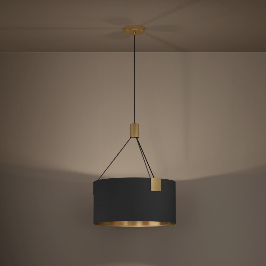 Eglo - Luster na lanku 3xE27/40W/230V čierna/zlatá