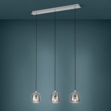 Eglo - Luster na lanku 3xE27/40W/230V dymová
