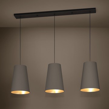 Eglo - Luster na lanku 3xE27/40W/230V hnedá