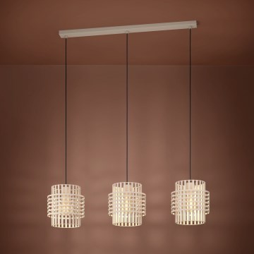 Eglo - Luster na lanku 3xE27/40W/230V krémová