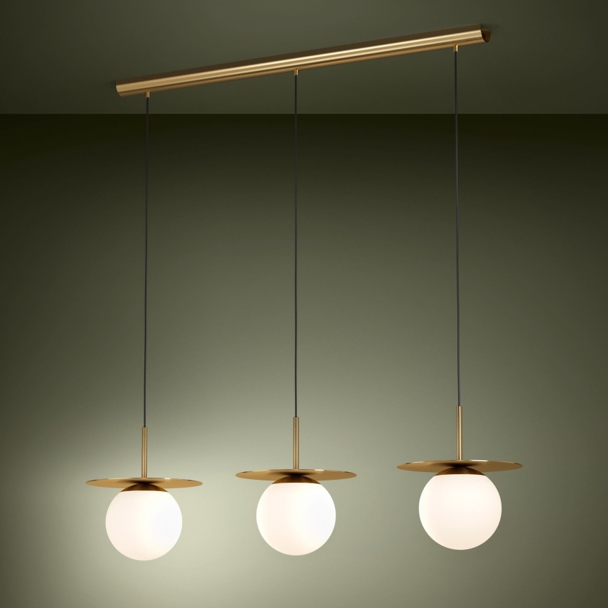 Eglo - Luster na lanku 3xE27/40W/230V zlatá