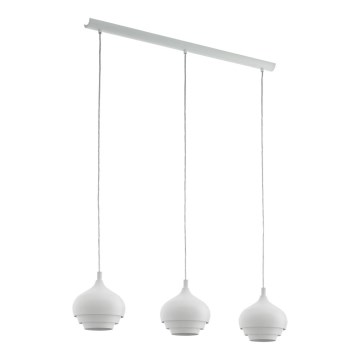 Eglo - Luster na lanku 3xE27/60W/230V biela