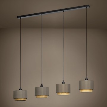 Eglo - Luster na lanku 4xE27/40W/230V hnedá