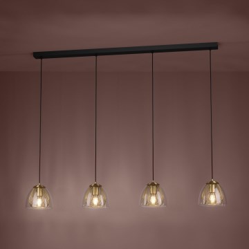 Eglo - Luster na lanku 4xE27/40W/230V zlatá