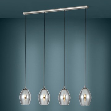 Eglo - Luster na lanku 4xE27/60W/230V dymová