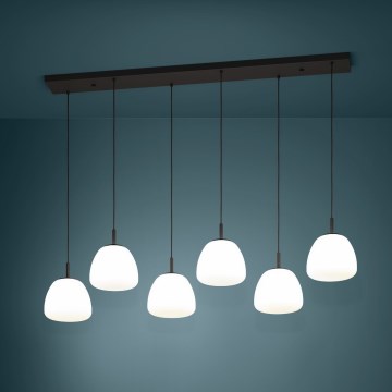 Eglo - Luster na lanku 6xE27/40W/230V čierna