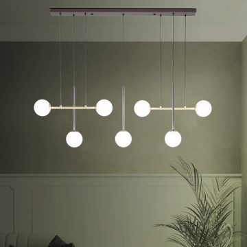 Eglo - Luster na lanku 7xE14/40W/230V zlatá/čierna
