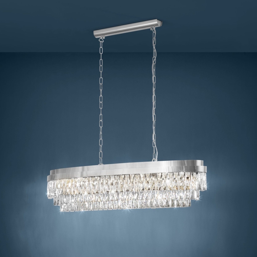 Eglo - Luster na reťazi 13xE14/40W/230V lesklý chróm