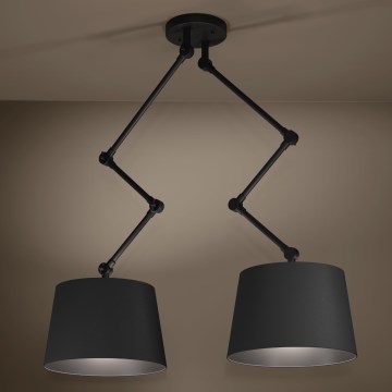 Eglo - Luster na tyči 2xE27/40W/230V čierna