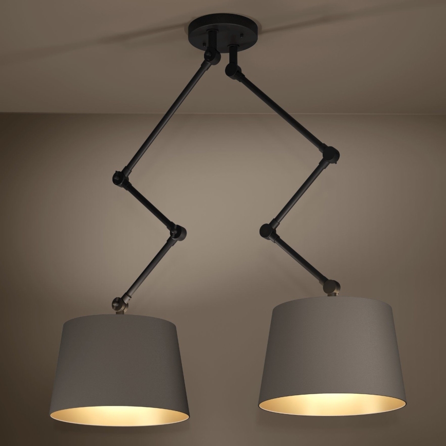 Eglo - Luster na tyči 2xE27/40W/230V hnedá