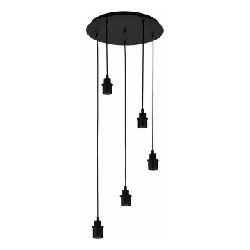 Eglo - Napájací kábel WRINGTON 5xE27/60W/230V čierna