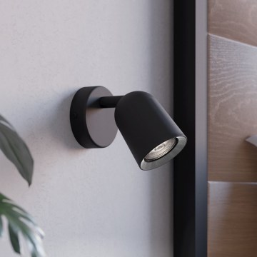 Eglo - Nástenné bodové svietidlo 1xGU10/5W/230V čierne