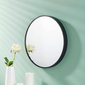 Eglo - Nástenné zrkadlo pr. 40 cm čierna