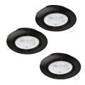 Eglo - SADA 3x LED Podhľadové svietidlo 1xGU10/4W/230V čierna