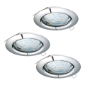 Eglo - SADA 3x LED podhľadové svietidlo PENETO 1xGU10-LED/3W/230V