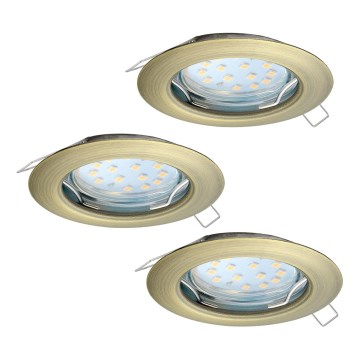 Eglo - SADA 3x LED Podhľadové svietidlo PENETO 3xGU10-LED/3W/230V