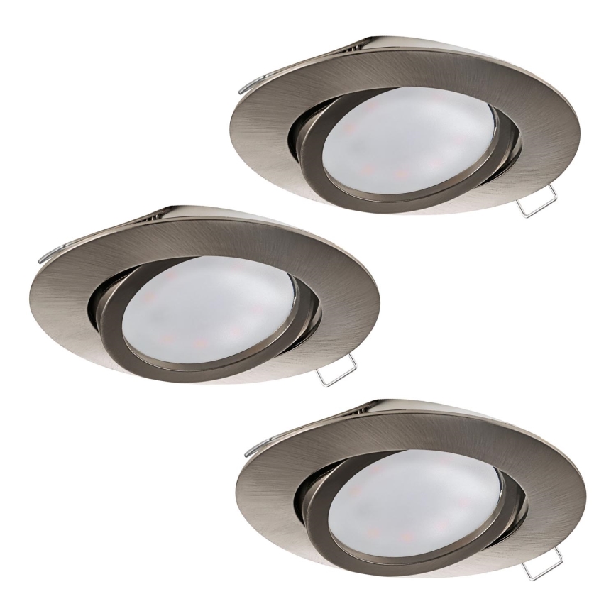 Eglo - SADA 3x LED Podhľadové svietidlo TEDO 3xGU10-LED/5W/230V