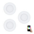 Eglo - SADA 3x LED RGB Podhľadové svietidlo FUEVA-C 3xLED/3W/230V