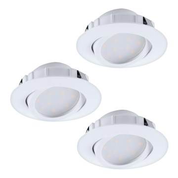 Eglo - SADA 3x LED stmievateľné podhľadové svietidlo PINEDA LED/5,5W/230V