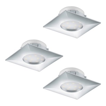 Eglo - SADA 3x LED zápustné svietidlo PINEDA LED/6W/230V