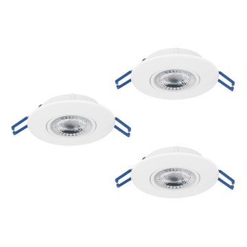 Eglo - SADA 3xLED Podhľadové svietidlo LED/4,9W/230V 2700/4000/6500K pr. 9 cm biela