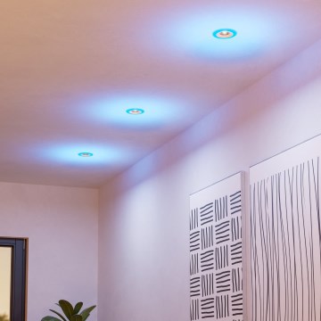 Eglo - SADA 3xLED RGBW Stmievateľné kúpeľňové podhľadové svietidlo 3xLED/3,8W/230V 2700-6500K IP44 + diaľkové ovládanie