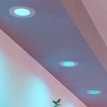 Eglo - SADA 3xLED RGBW stmievateľné kúpeľňové podhľadové svietidlo LED/2,8W/230V 2700-6500K pr. 8,8 cm IP44 biela