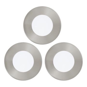 Eglo - SADA 3× LED podhľadových svietidiel FUEVA 1×LED/2,7 W/230 V, priemer 8,5 cm