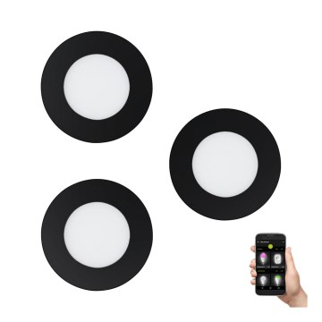 Eglo - Sada 3× LED stmievateľných kúpeľňových svietidiel FUEVA-Z LED/2,8 W/230 V IP44 pr. 8,5 cm