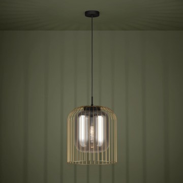 Eglo Stars of Light 39695 - Závesné svietidlo na lanku CAMINATA 1xE27/40W/230V čierna/zlatá