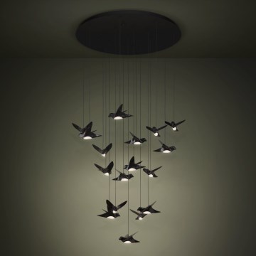 Eglo Stars of Light - LED Stmievateľný luster na lanku 17xLED/3W/230V 3000K čierna