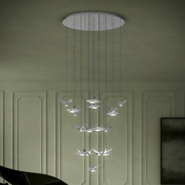 Eglo Stars of Light - LED Stmievateľný luster na lanku 17xLED/3W/230V 3000K lesklý chróm