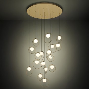 Eglo Stars of Light - LED Stmievateľný luster na lanku 17xLED/3W/230V 3000K pr. 78 cm zlatá