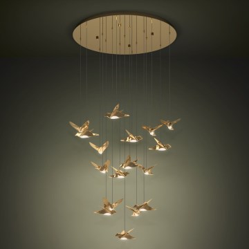 Eglo Stars of Light - LED Stmievateľný luster na lanku 17xLED/3W/230V 3000K zlatá