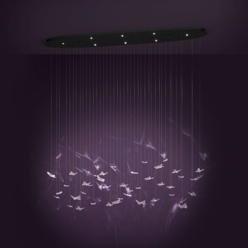 Eglo Stars of Light - LED stmievateľný luster na lanku 8xLED/4,2W/230V čierna/číre