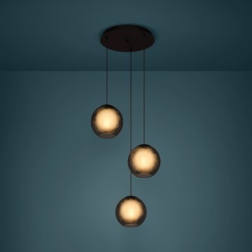 Eglo Stars of Light - Luster na lanku 3xE27/40W/230V dymová