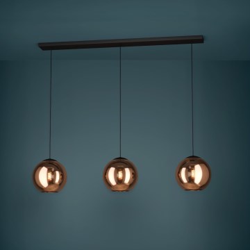 Eglo Stars of Light - Luster na lanku 3xE27/40W/230V medená