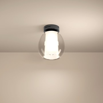 Eglo - stmievané LED stropné svietidlo LED/5,5W/230V + LED/1,6W 2200-6500K pr. 25 cm čierny chróm + diaľkové ovládanie