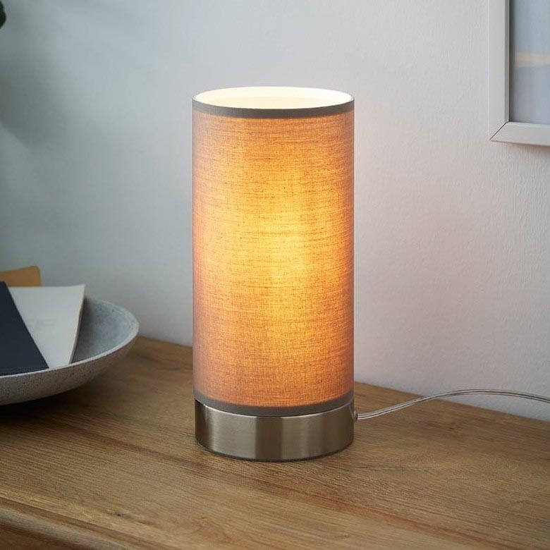 Eglo - Stmievateľná stolná lampa 1xE27/40W/230V taupe