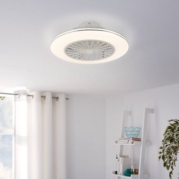 Eglo - stmievateľný LED stropný ventilátor 3xLED/12,6W/230V 2700-6500K priemer 55 cm biely + diaľkové ovládanie