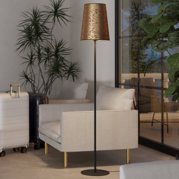 Eglo - Stojacia lampa 1xE27/25W/230V zlatá/ružová