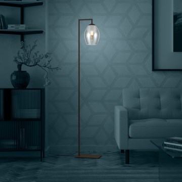 Eglo - Stojacia lampa 1xE27/40W/230V dymová