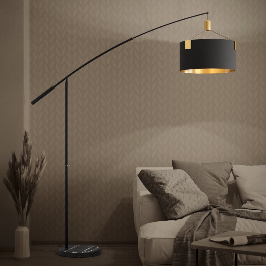 Eglo - Stojacia lampa 3xE27/40W/230V čierna/zlatá