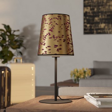 Eglo - Stolná lampa 1xE27/25W/230V zlatá/ružová