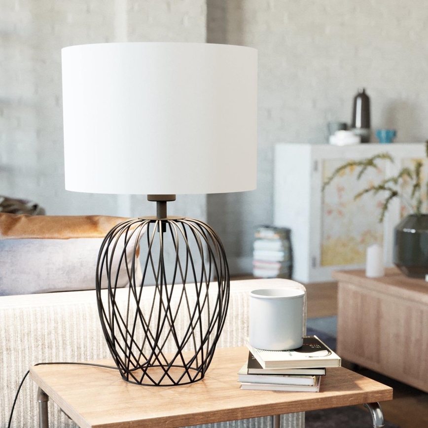 Eglo - Stolná lampa 1xE27/40W/230V biela